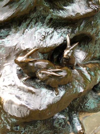 Rabbits (detail) by George James Frampton